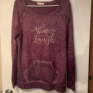 Wine a little laugh a lot long sleeve